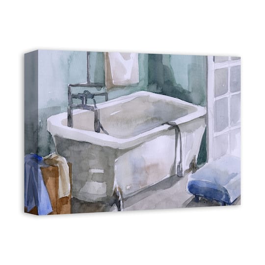 Bathroom Scene 16" x 12" Canvas Wall Art